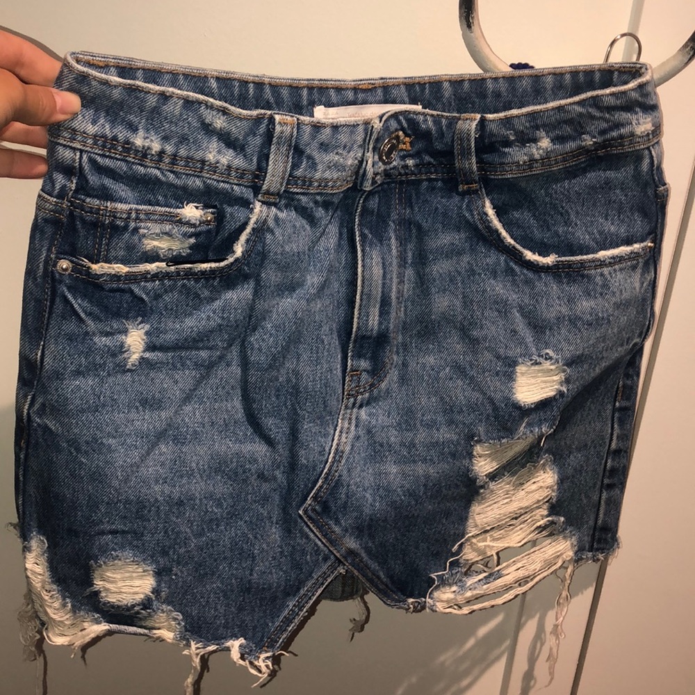 Mini jean skirt